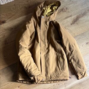 Tan Hooded snow Jacket